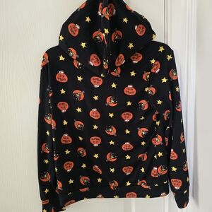 Peanuts Black Hoodie with Halloween Design
